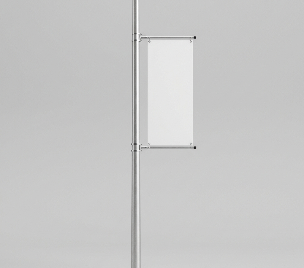 Lamp Pole Banners Mockup